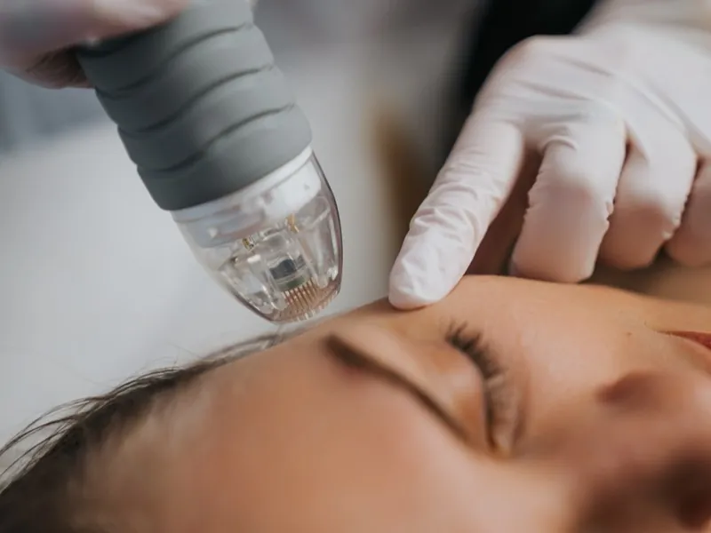 Séance de RF microneedling sur le visage — Beauvoir Clinic, Waterloo