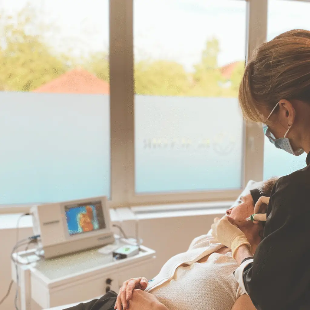 Aesthetic injections carried out in a medical clinic