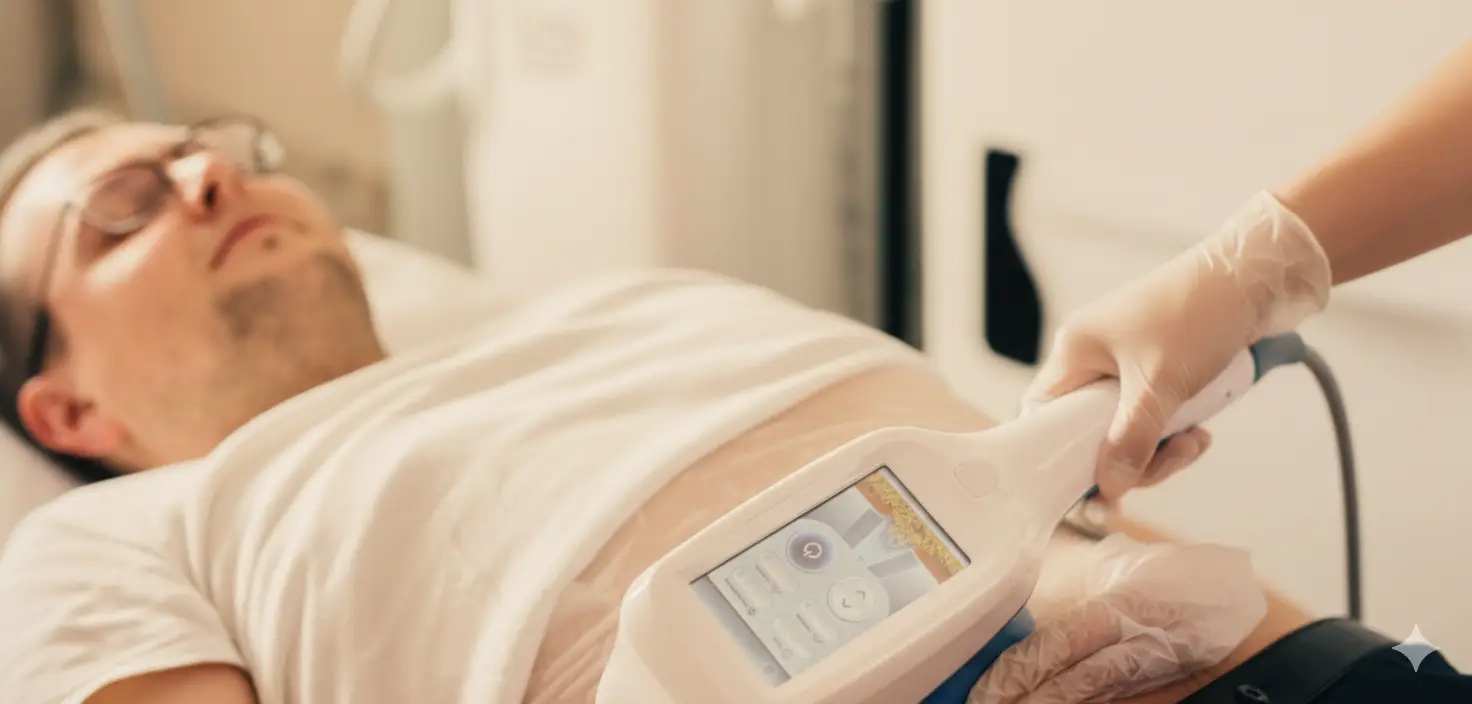 Traitement esthétique du ventre par cryolipolyse