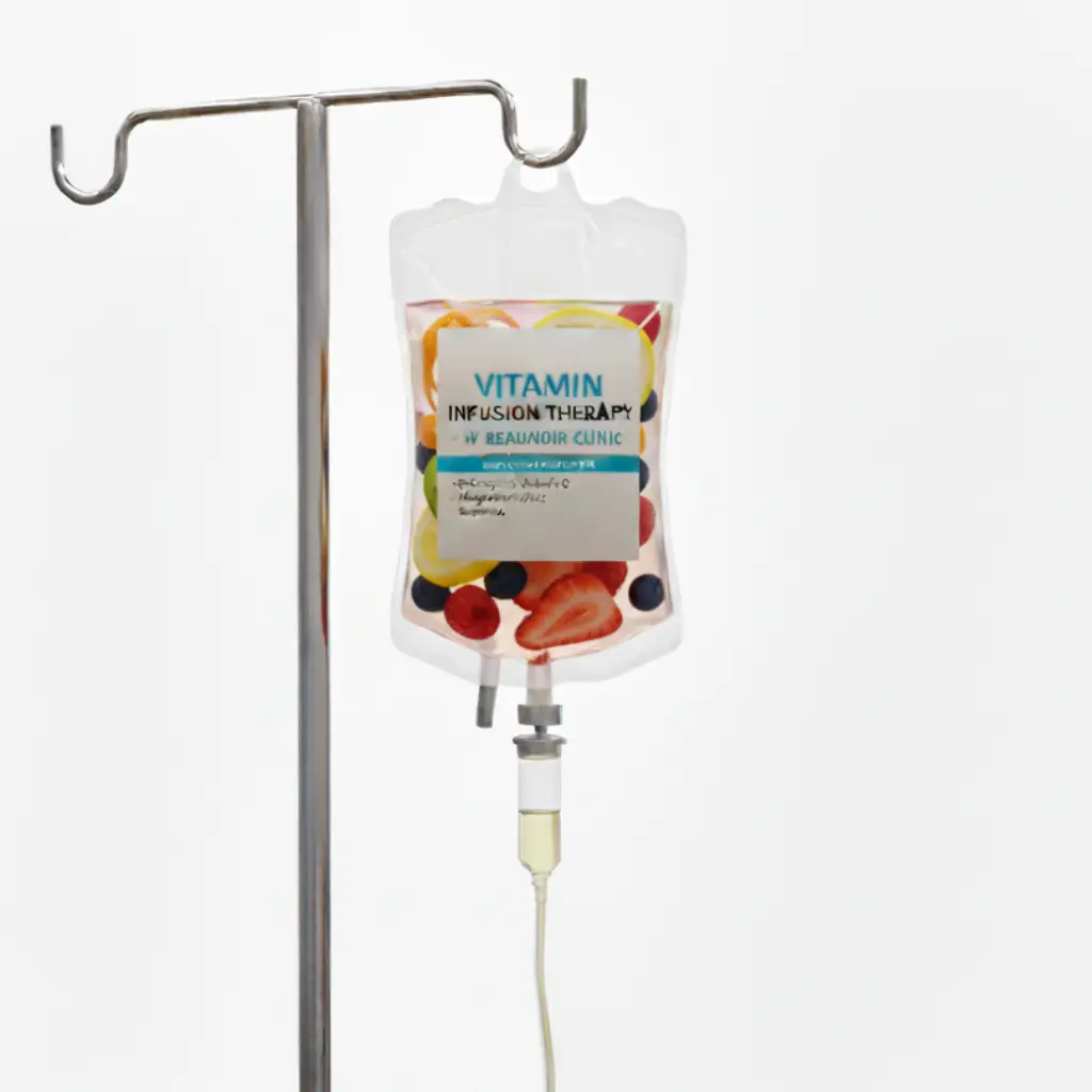 Perfusion vitaminée avec fruits frais colorés